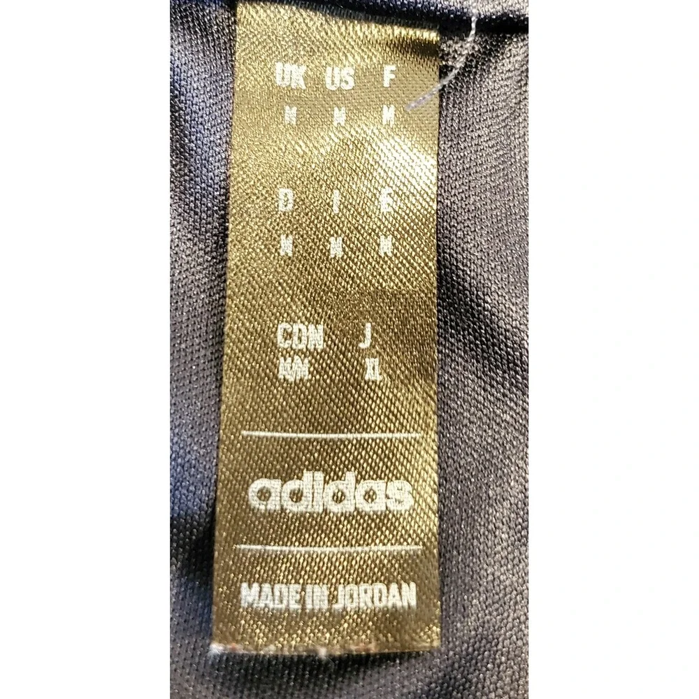 Adidas Mens Navy Blue Yellow 3 Stripe Athletic Gym Shorts Size Medium